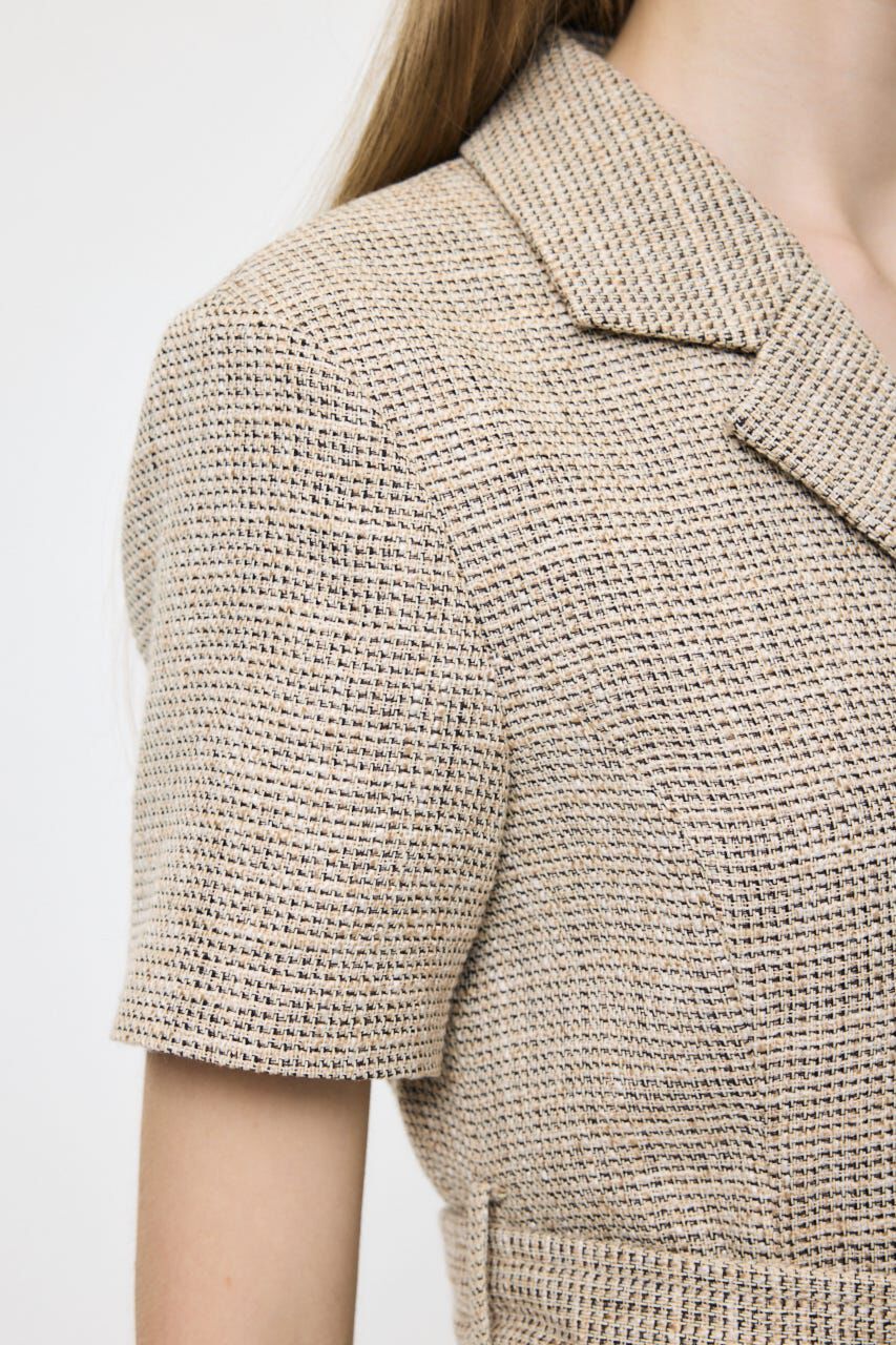 MOUSSY「TWEEDED MINI ドレス」|ワンピース|
