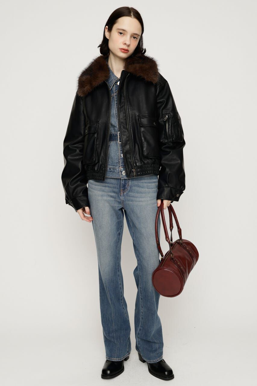 SLY「WASHED PUFFER SHORT ブルゾン」|ブルゾン・スタジャン|