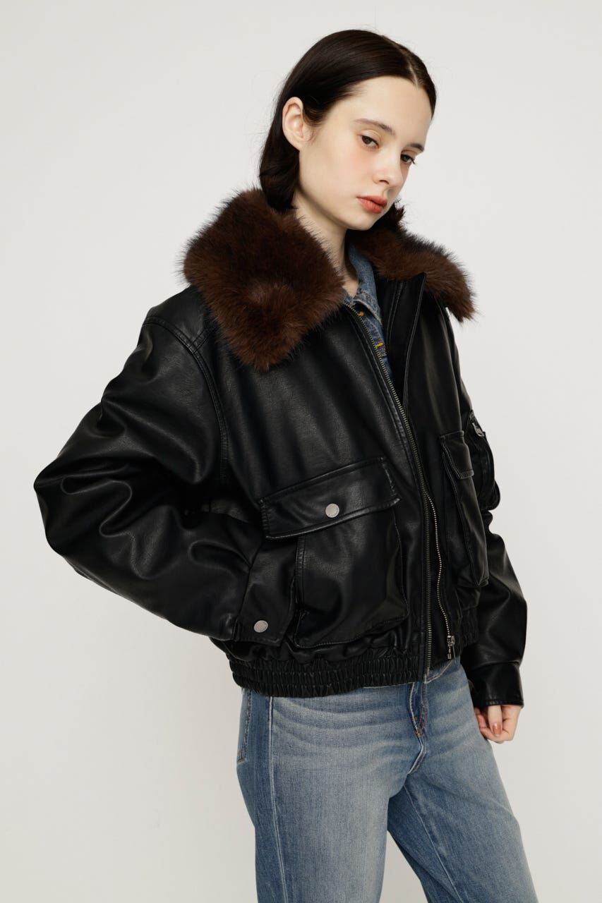 SLY「WASHED PUFFER SHORT ブルゾン」|ブルゾン・スタジャン|
