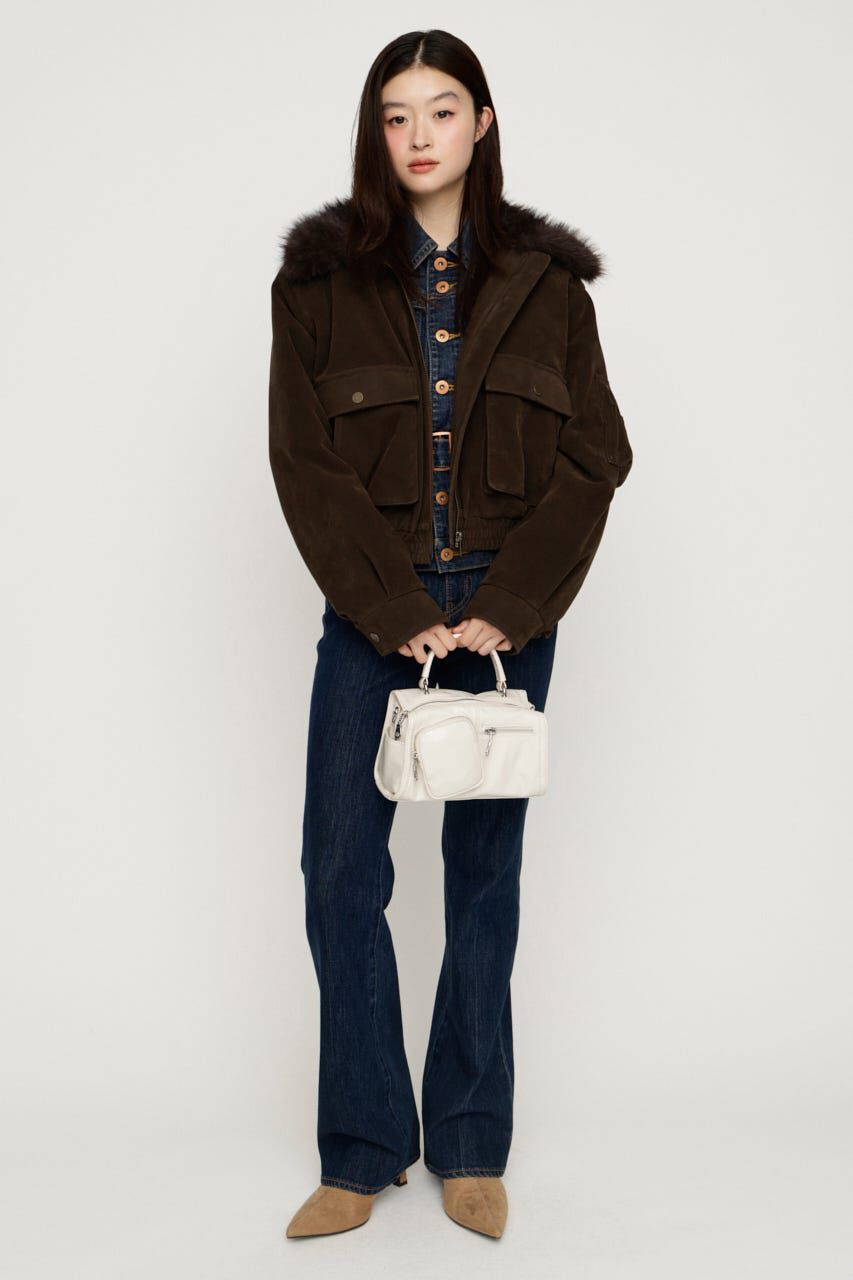 SLY「WASHED PUFFER SHORT ブルゾン」|ブルゾン・スタジャン|