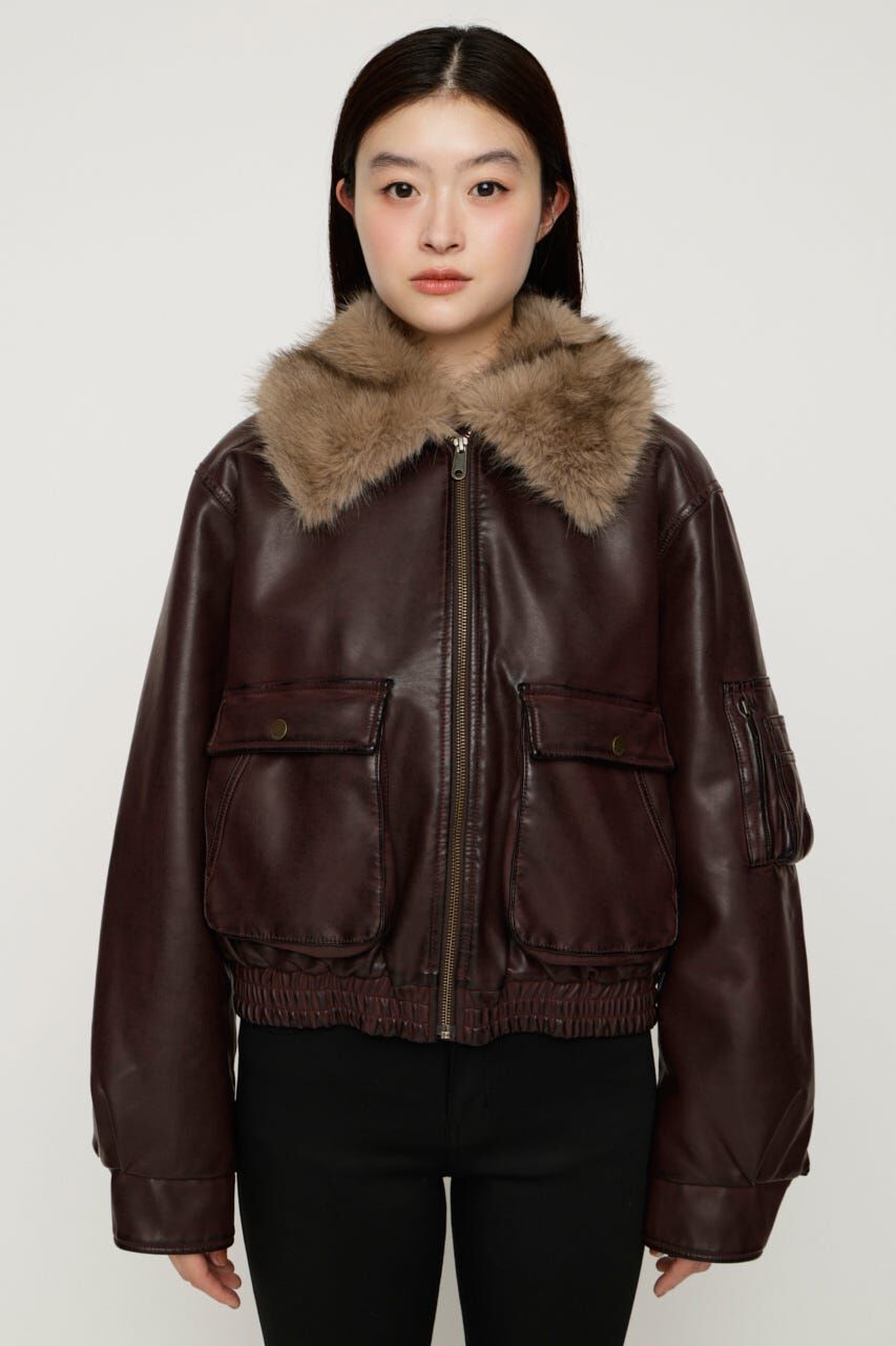 SLY「WASHED PUFFER SHORT ブルゾン」|ブルゾン・スタジャン|