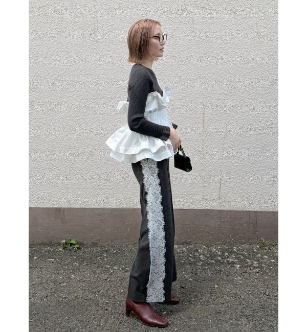 LAGUNAMOON「サイドレースワイドパンツ」|その他|