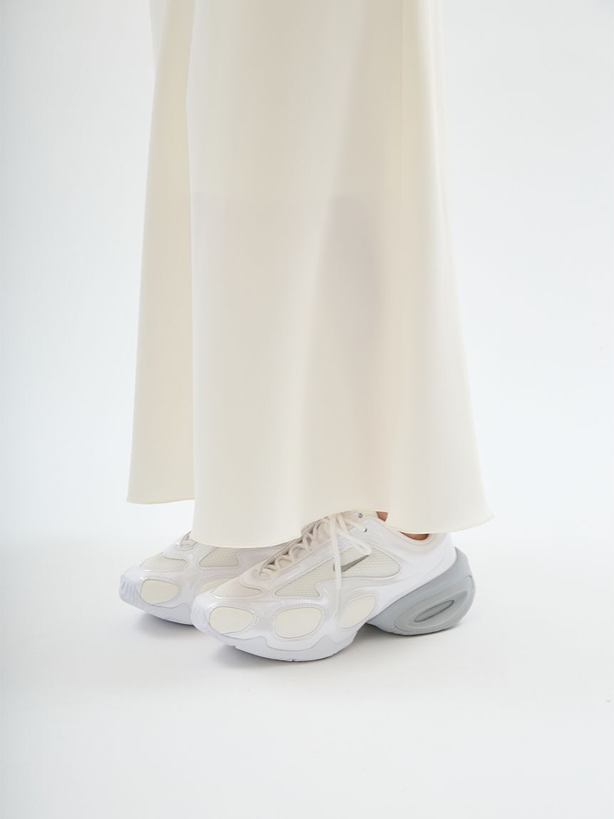 emmi atelier「emmiロゴゴムジャガードサテンナロースカート」|スカート|