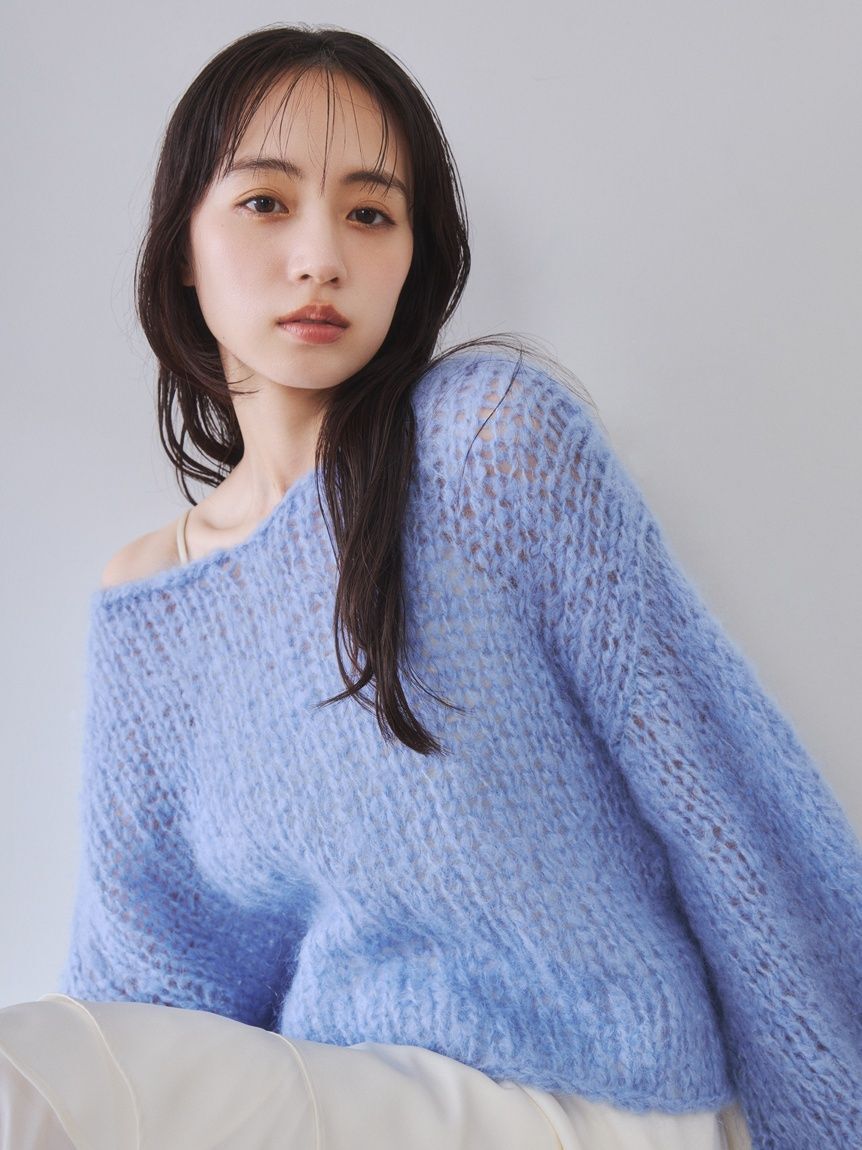 FRAY I.D「2wayローゲージモヘアニットプルオーバー」|ニット・セーター|