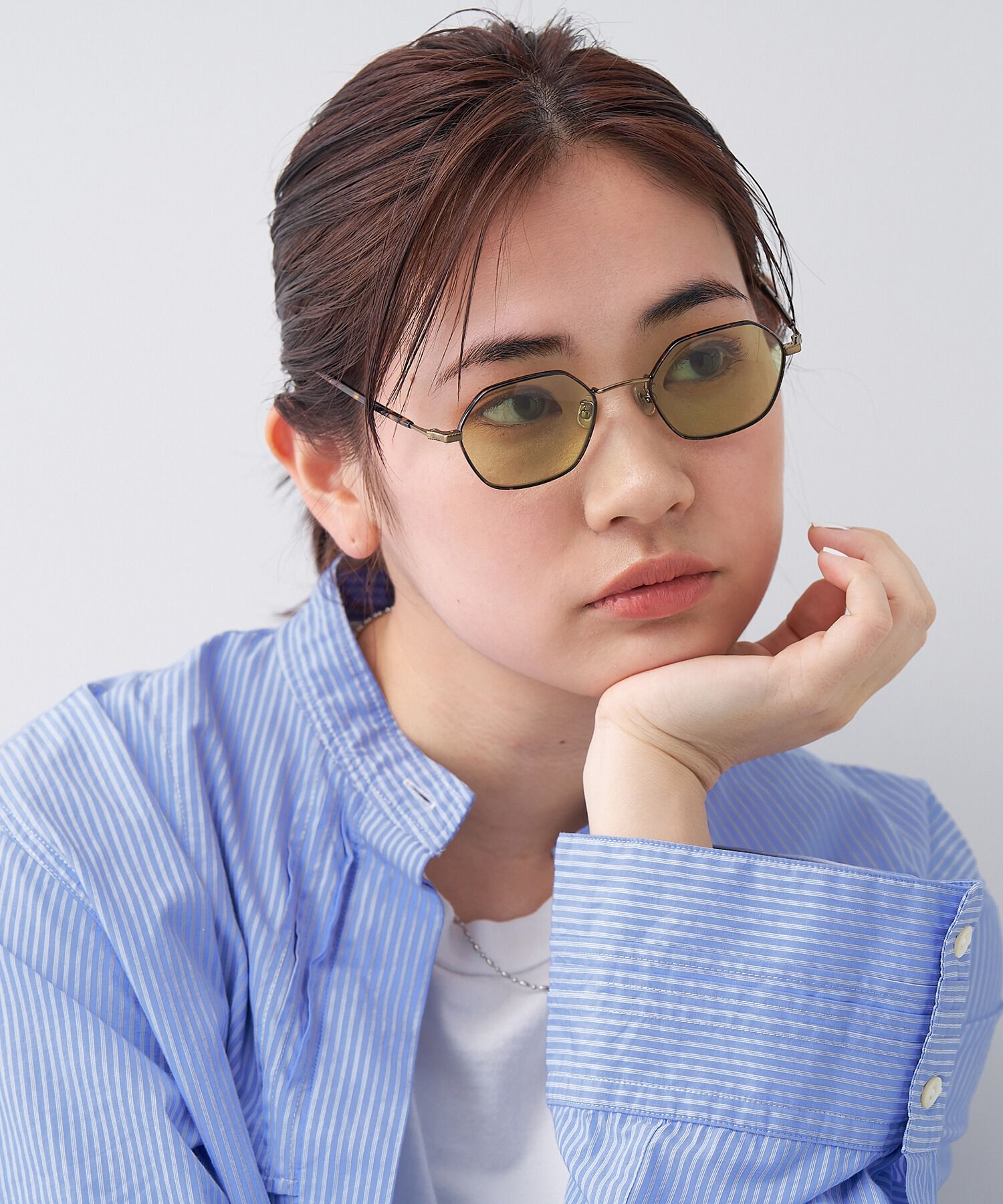  「ウェリントン型 サングラス｜個性的な印象の多角形フレーム TREND SUNGLASSES」|サングラス|