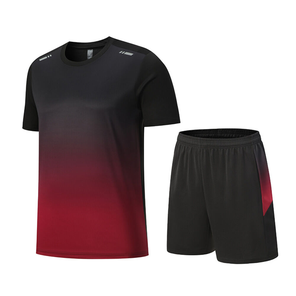 BACKYARD FAMILY「スポーツウェア メンズ上下セット 通販 ランニングウェア 半袖 Tシャツ ハーフパンツ 半ズボン」|スポーツ|レッド1