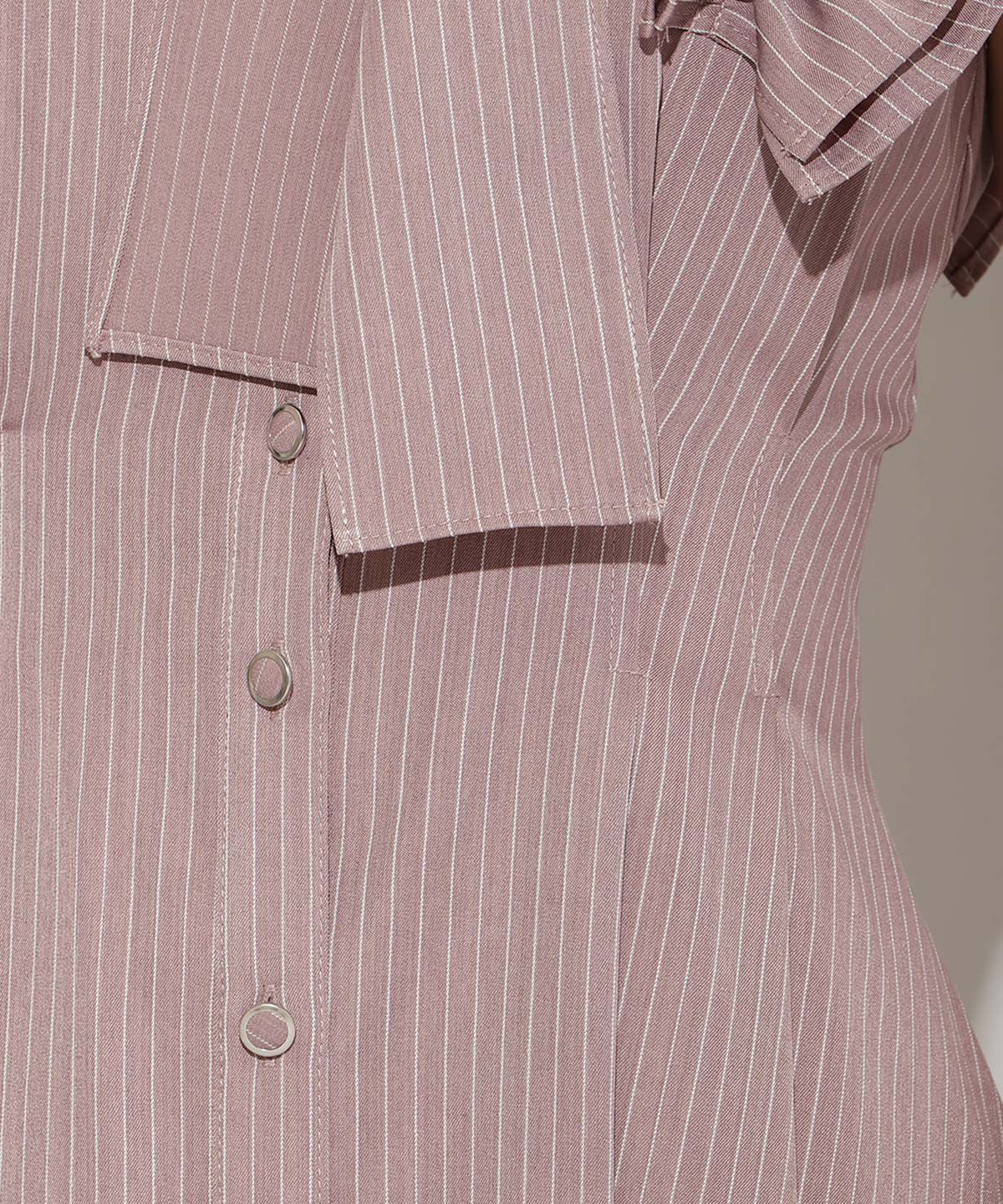 WILLSELECTION「フリルスリーブリボンタイシャツワンピース」|ワンピース|