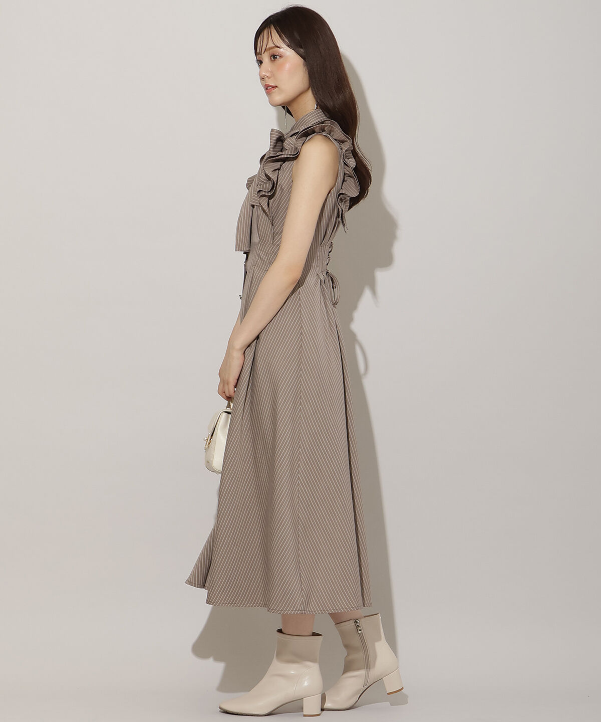 WILLSELECTION「フリルスリーブリボンタイシャツワンピース」|ワンピース|