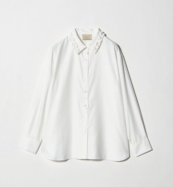 UNITED ARROWS「ミニフリルシャツ‐ウォッシャブル‐」|シャツ・ブラウス|OFF WHITE