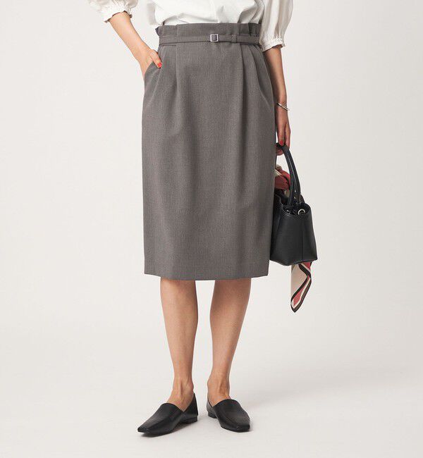 UNITED ARROWS green label relaxing「［size SHORT/TALLあり］ライト ダブルクロス タイトスカート」|タイト|MD.GRAY