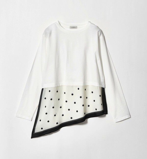 UNITED ARROWS green label relaxing「スカーフ ドッキング TEE」|Tシャツ・カットソー|WHITE