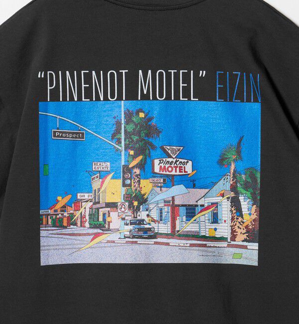 BEAUTY&YOUTH UNITED ARROWS「【別注】＜EIZIN SUZUKI＞PINENOT MOTEL プリント Tシャツ」|Tシャツ・カットソー|