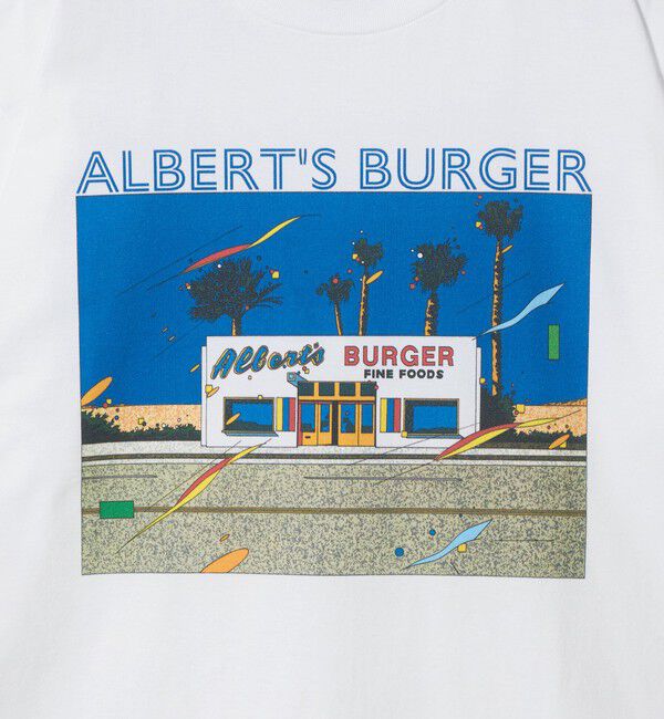 BEAUTY&YOUTH UNITED ARROWS「【別注】＜EIZIN SUZUKI＞ALBERT'S BURGER プリント Tシャツ」|Tシャツ・カットソー|