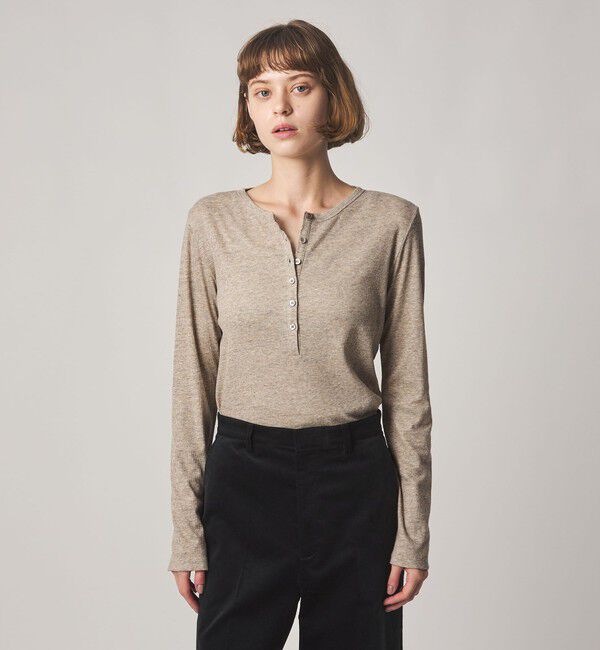 STEVEN ALAN「＜Steven Alan＞ヘンリーネック プルオーバー」|Tシャツ・カットソー|BEIGE