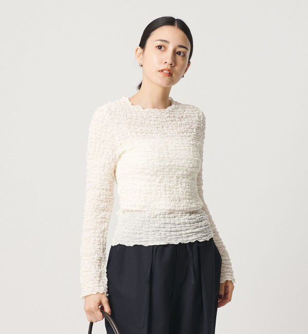 BEAUTY&YOUTH UNITED ARROWS「【WEB限定】シュリンクレース ロングスリーブプルオーバー」|Tシャツ・カットソー|