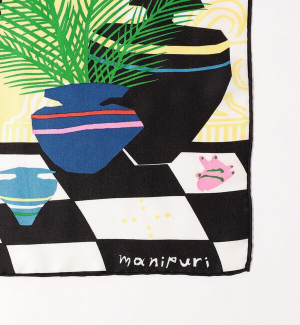 TOMORROWLAND GOODS「MANIPURI SHANGRI-LA シルクスカーフ」|バンダナ・スカーフ|