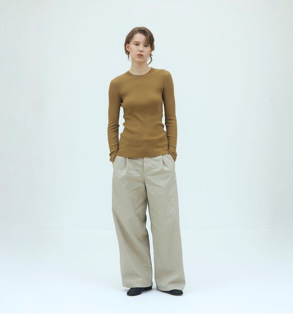 GALERIE VIE「ピースダイコットンギャバジン タックワイドパンツ」|その他|