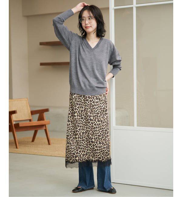 SLOBE IENA「《シリーズあり》ウォッシャブルプレーンオーバーVネックニット」|ニット・セーター|