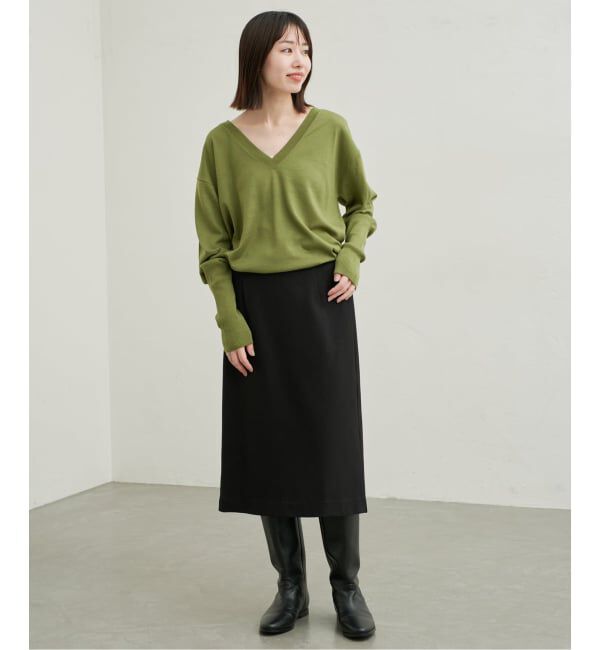 SLOBE IENA「《シリーズあり》ウォッシャブルプレーンオーバーVネックニット」|ニット・セーター|
