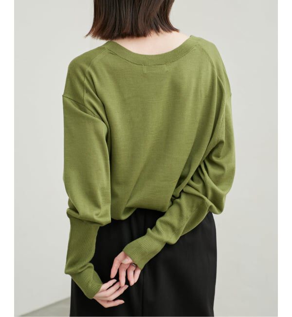 SLOBE IENA「《シリーズあり》ウォッシャブルプレーンオーバーVネックニット」|ニット・セーター|