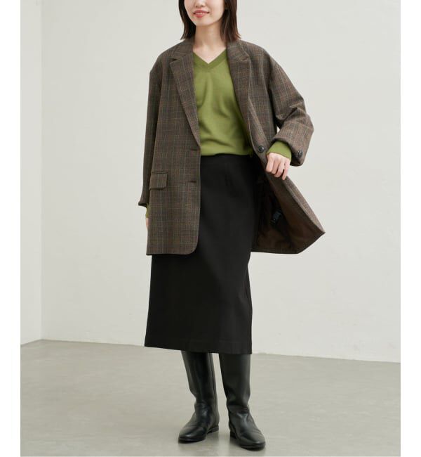 SLOBE IENA「《シリーズあり》ウォッシャブルプレーンオーバーVネックニット」|ニット・セーター|