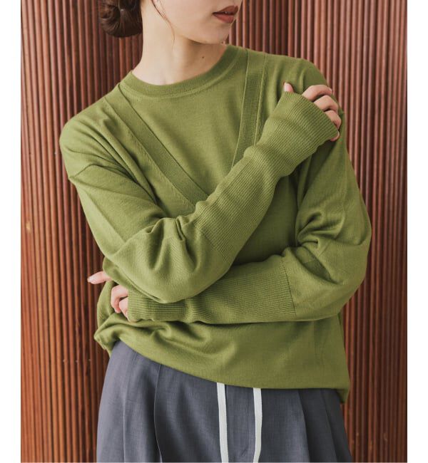 SLOBE IENA「《シリーズあり》ウォッシャブルプレーンオーバーVネックニット」|ニット・セーター|