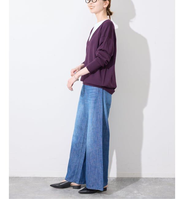 SLOBE IENA「《シリーズあり》ウォッシャブルプレーンオーバーVネックニット」|ニット・セーター|