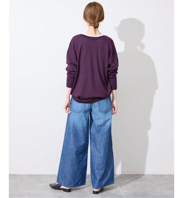 SLOBE IENA「《シリーズあり》ウォッシャブルプレーンオーバーVネックニット」|ニット・セーター|