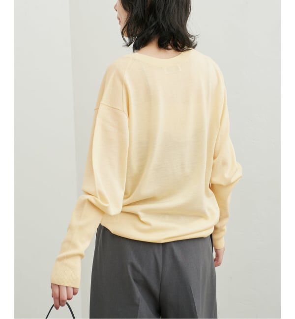 SLOBE IENA「《シリーズあり》ウォッシャブルプレーンオーバーVネックニット」|ニット・セーター|