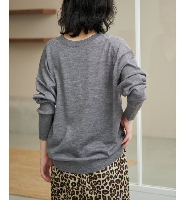 SLOBE IENA「《シリーズあり》ウォッシャブルプレーンオーバーVネックニット」|ニット・セーター|