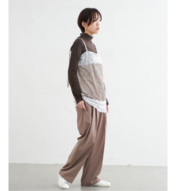 IENA「《一部店舗限定》シアーベロアレースツキキャミ」|シャツ・ブラウス|