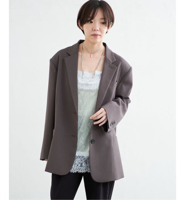 IENA「《一部店舗限定》シアーベロアレースツキキャミ」|シャツ・ブラウス|