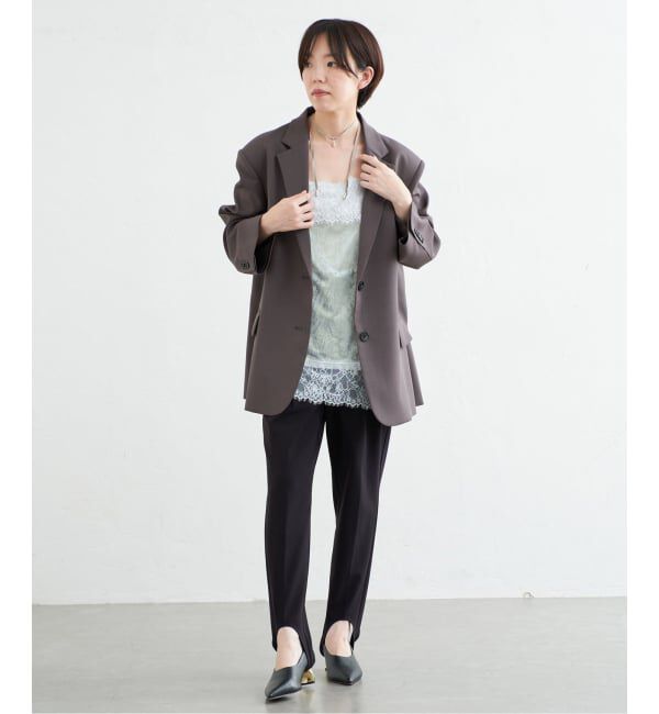 IENA「《一部店舗限定》シアーベロアレースツキキャミ」|シャツ・ブラウス|