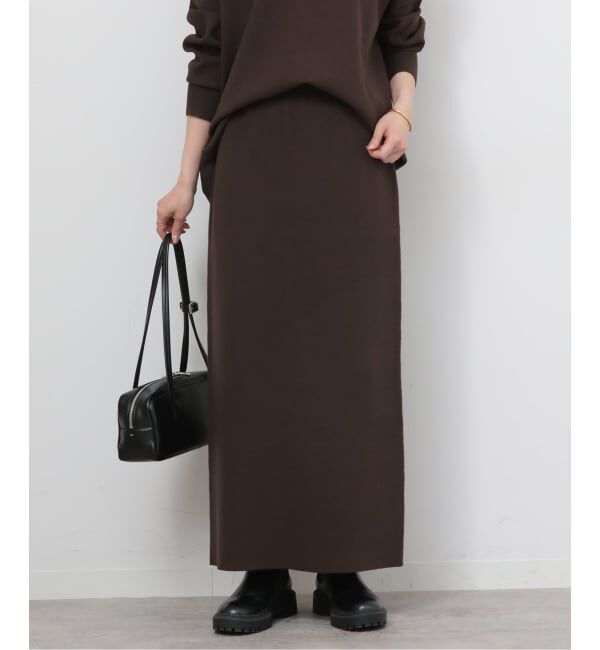 JOURNAL STANDARD relume「《WEB限定追加予約》ウォッシャブルミラノリブIラインスカート」|スカート|ブラウン