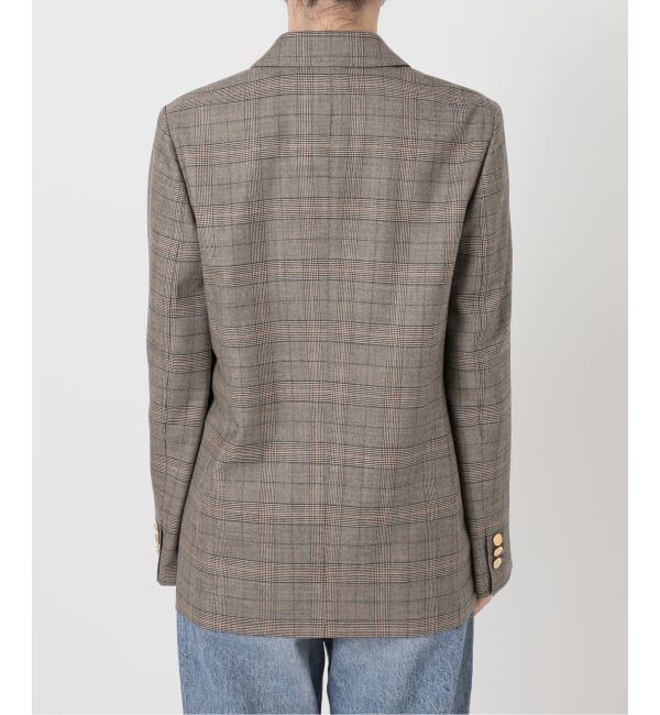 Spick and Span「《セットアップ可》ウールブレンドグレンチェックジャケット」|テーラードジャケット|