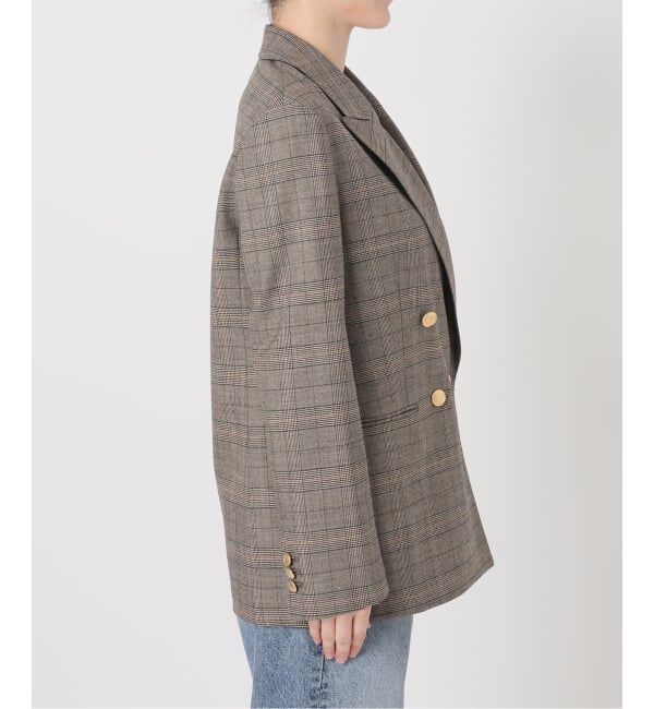 Spick and Span「《セットアップ可》ウールブレンドグレンチェックジャケット」|テーラードジャケット|
