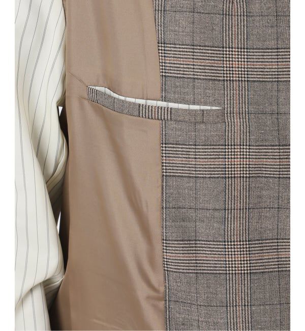 Spick and Span「《セットアップ可》ウールブレンドグレンチェックジャケット」|テーラードジャケット|