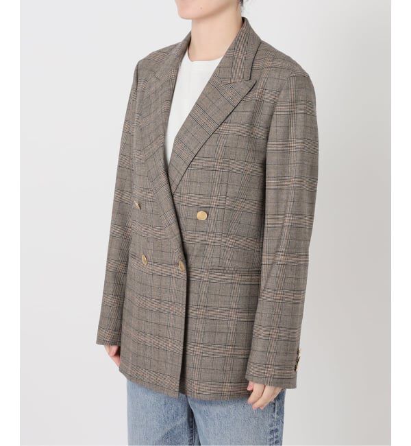 Spick and Span「《セットアップ可》ウールブレンドグレンチェックジャケット」|テーラードジャケット|