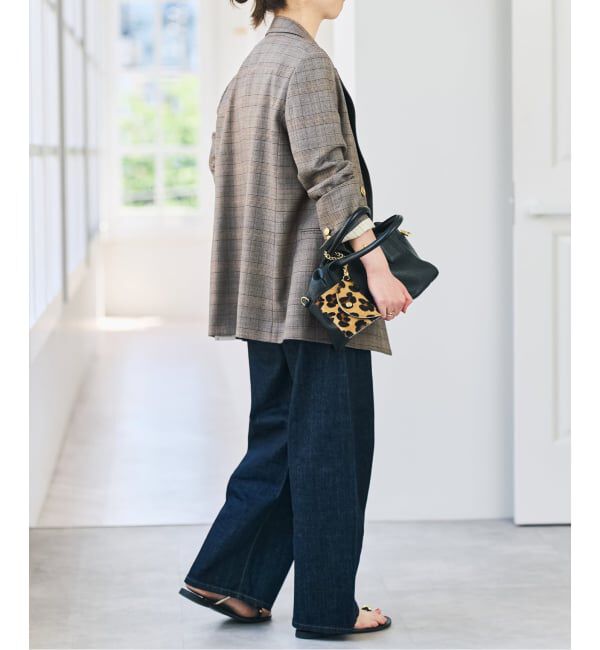 Spick and Span「《セットアップ可》ウールブレンドグレンチェックジャケット」|テーラードジャケット|