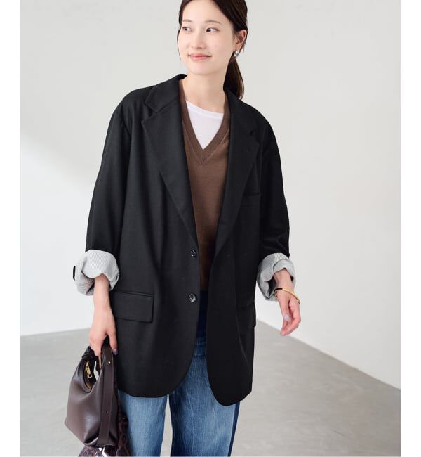 FRAMeWORK「COUTURE DADAM big jk single cashmere ble」|テーラードジャケット|