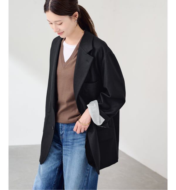 FRAMeWORK「COUTURE DADAM big jk single cashmere ble」|テーラードジャケット|
