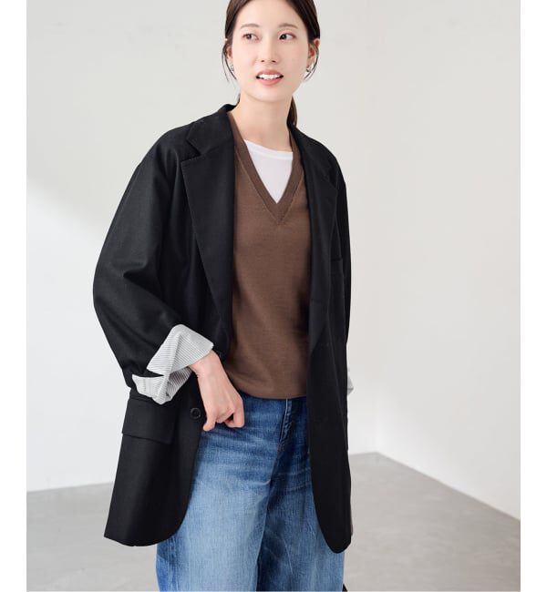 FRAMeWORK「COUTURE DADAM big jk single cashmere ble」|テーラードジャケット|