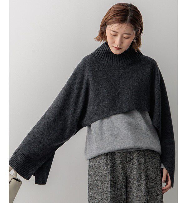 23区「【洗える】カシミヤブレンド マルチウェイ ストール」|ストール|グレー系