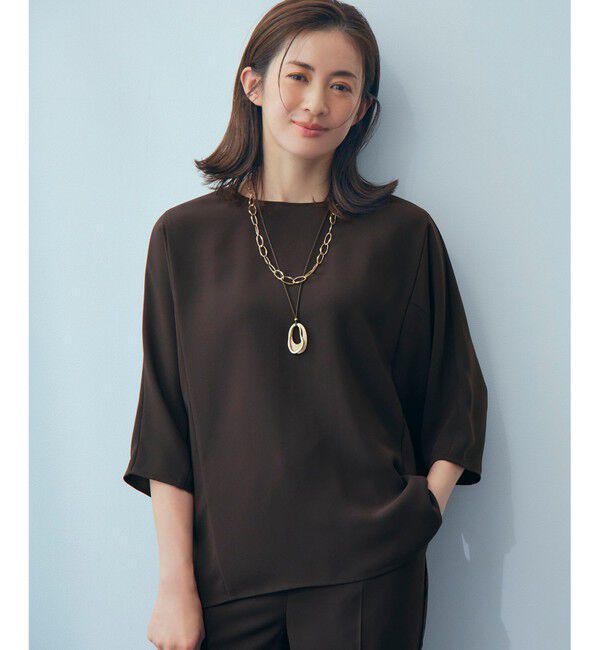 23区「【吸水速乾/UVカット/接触冷感】ストレッチジョーゼット ドルマン カットソー」|Tシャツ・カットソー|ﾀﾞｰｸﾌﾞ