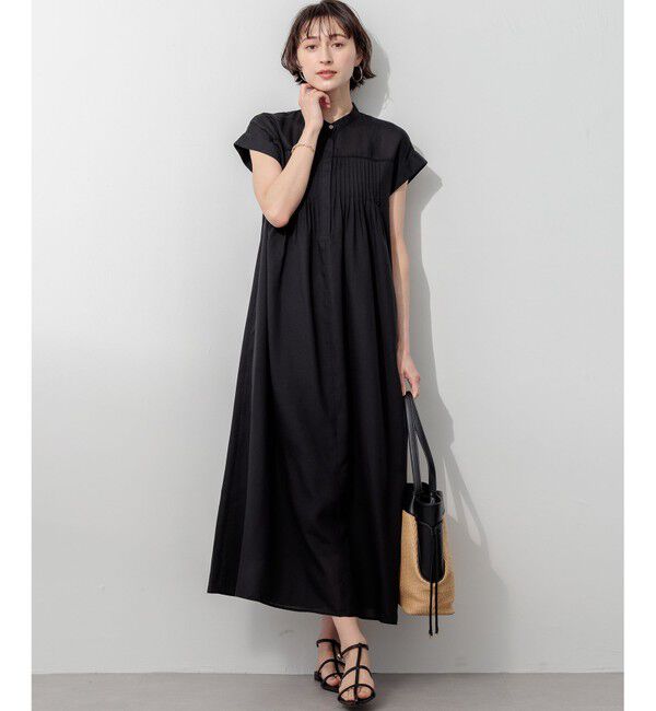 23区「【褒められワンピ】ウォッシュドシアーボイル ピンタック ワンピース」|ワンピース|