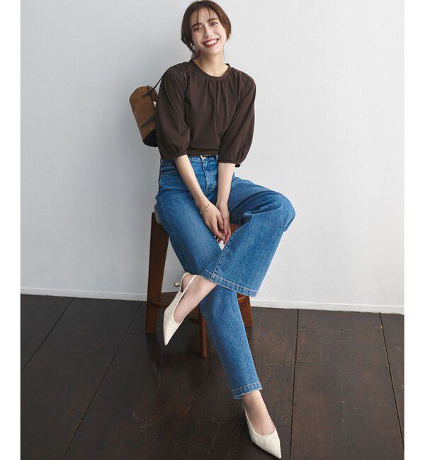 23区「【見上愛さん着用】ライン メタル イヤリング」|イヤリング|