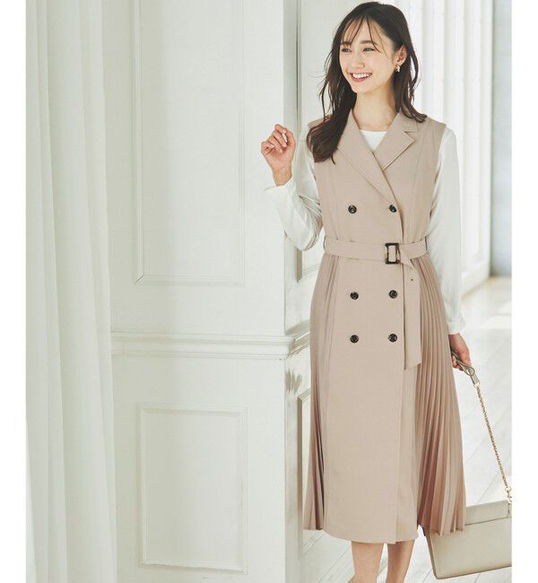ANY SIS「【2SET】プリーツコンビトレンチワンピース セット」|スーツ|