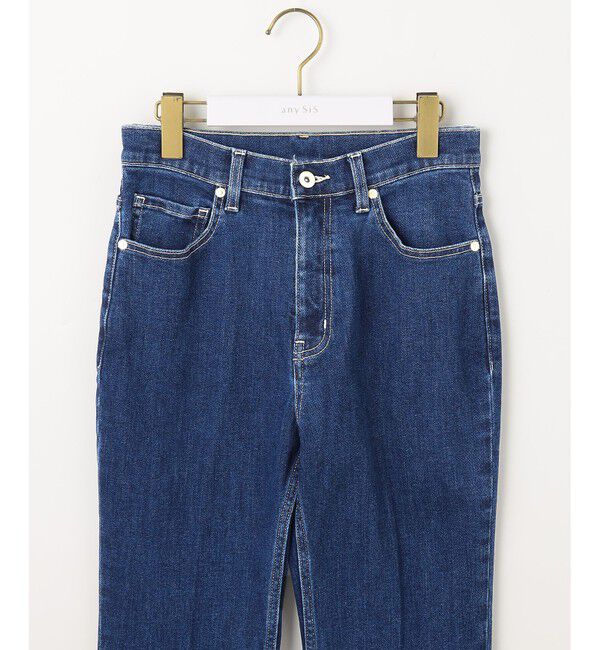 ANY SIS「【美Denimシリーズ】センタープレスセミフレア デニム」|デニム|