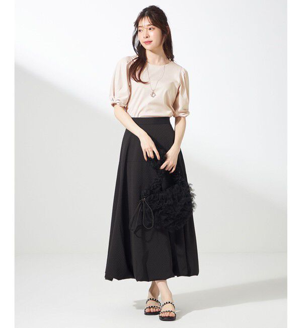ANY SIS「【撥水・汗ジミ防止・UVケア・洗える】袖タック Tシャツ」|Tシャツ・カットソー|