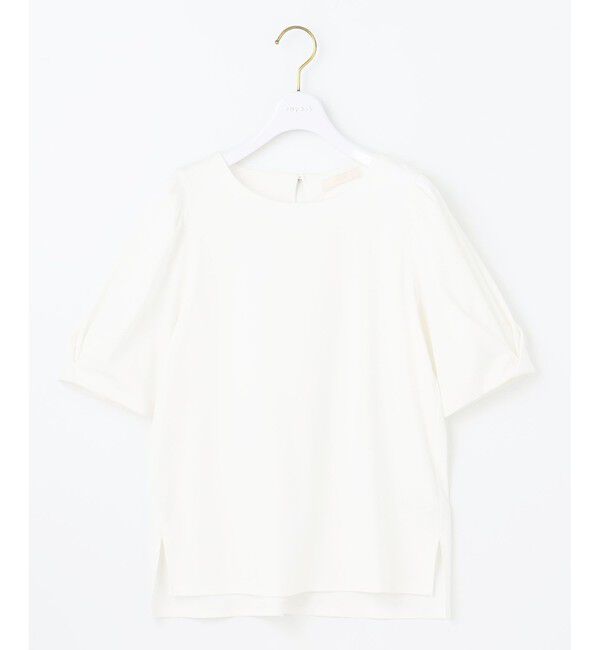ANY SIS「【撥水・汗ジミ防止・UVケア・洗える】袖タック Tシャツ」|Tシャツ・カットソー|